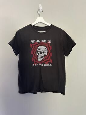 Vans Skull Black Tee size Medium